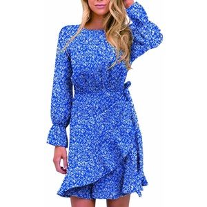 Floral Blue Dress